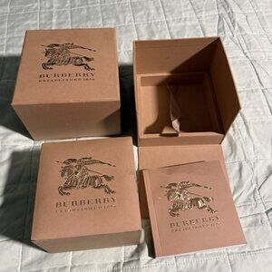 Genuine Burberry Watch Box Only, w/ Tag and Manual